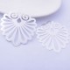 1 Estampe 45mm laiton éventail plaqué argent