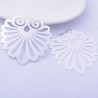 1 Estampe 45mm laiton éventail plaqué argent