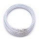 Tour de cou  acier gainé blanc  14,5cmx 10 pieces