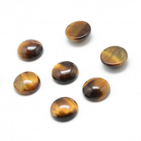 1 support cabochon gemme oeil de  tigre 18mm