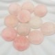 1 cabochon pierre gemme quartz rose 25mm