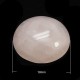 1 cabochon rond quartz rose 18mm