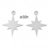 2 pendentifs acier inoxydable étoile du nord 28x20mm