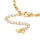 1 bracelet chaine figaro acier or ajustable 15cm