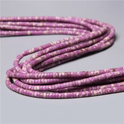 20 perles de pierres naturelles jaspe heishi rondelle 4x2mm