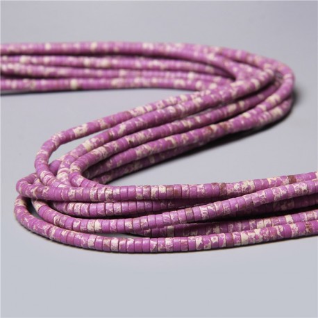 20 perles de pierres naturelles jaspe heishi rondelle 4x2mm