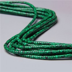 20 perles naturelles malachite heishi 4x2mm