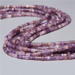 20 perles naturelles améthyste  heishi 4x2mm