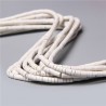20 perles naturelles Heishi howlite  non teint 4x2mm