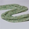 20 perles naturelles Heishi aventurine verte  non teint 4x2mm