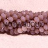 30 perles rondelles  en verre facettée lilas-mauve  4x3mm