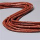 20 perles naturelles Heishi jaspe rouge  non teint 4x2mm