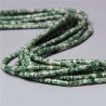 20 perles naturelles Heishi agate mousse  non teint 4x2mm