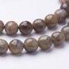 10 perles labradorite facette 6mm gris /bleuté