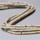 20 perles naturelles Heishi jaspe bleu ciel  non teint 4x2mm