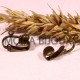 1paire   boucle d'oreille laiton clip couleur bronze  16mm