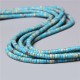 20 perles naturelles Heishi jaspe impérial bleu turquoise 4x2mm