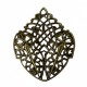 6 estampes filigrane baroque bronze 41x35mm