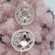 bola cage plaqué argent motif fleur de lotus 30mm