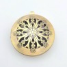 1 Pendentif médaillon bronze ethnique rosace 32mm