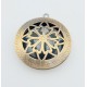 1pendentif rosace fleur bronze a ouverture bronze 32mm