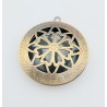 1pendentif rosace fleur bronze a ouverture bronze 32mm