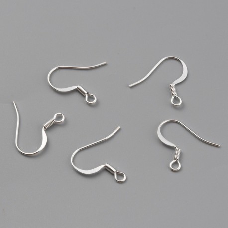 2 Paires crochet attache indienne argent 925 argent clair