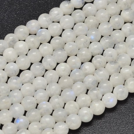 20 perles semi-précieuse de pierre de lune 5-6mm