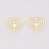 6 Estampes coeur 19x20mm  laiton  or 24kt