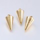 4 breloques cône acier inoxydable or 13.5x7mm
