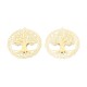 1 estampe acier plaqué or 18KT découpe laser arbre de vie 40mm