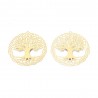 1 Estampe 40mm arbre de vie  laiton   or 24KT