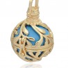 bola cage feuillage laiton  or 20mm