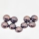 2 cabochons verre boheme 14mm mordoré noir