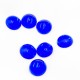2 cabochons verre boheme 14mm bleu royal