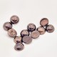 2 cabochons verre boheme 12 mm marbré mordoré noir or