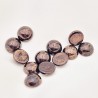 2 cabochons verre boheme 12 mm marbré mordoré noir or