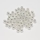 10 perles intercalaires laiton plaqué argent 6mm