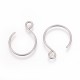 5 paires de boucles d'oreilles crochet ronde acier 18x14mm