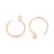 3 paires boucle d'oreille crochet acier  or 24kt  22X18mm