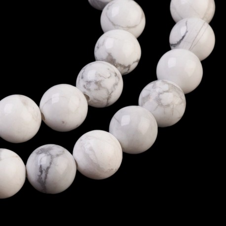 10 Perles rondes howlite naturelle rondes non teints 8mm