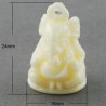 2 pendentif Ganesh crème résine 24x16mm