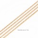 10M chaine bille 1.2mm cuivre plaqué or