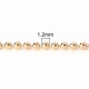 10M chaine bille 1.2mm cuivre plaqué or