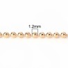 1M chaine bille 1.2mm cuivre doré or fin
