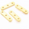 6 perles barre d'espacement pour bracelet multi rang 24x6mm