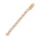 10 chainette finition acier plaqué or 14Kt