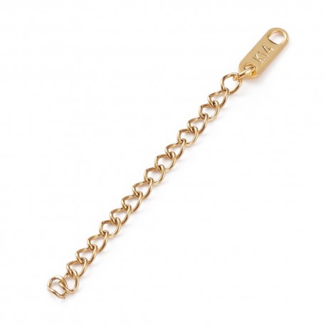 10 chainette finition acier plaqué or 14Kt