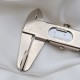 4 breloques sequins ronds  acier inoxydable plat   20mm
