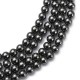 10 perles hématite rondes noire lisse brillantes 8mm